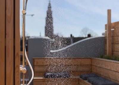 buitendouche, dakterras, groningen, martinitoren